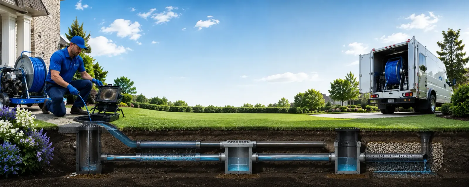 Outdoor drain cleaning information for Georgetown, PA